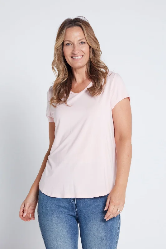 Bamboo Tee - Baby Pink Casual Women's Japanese 