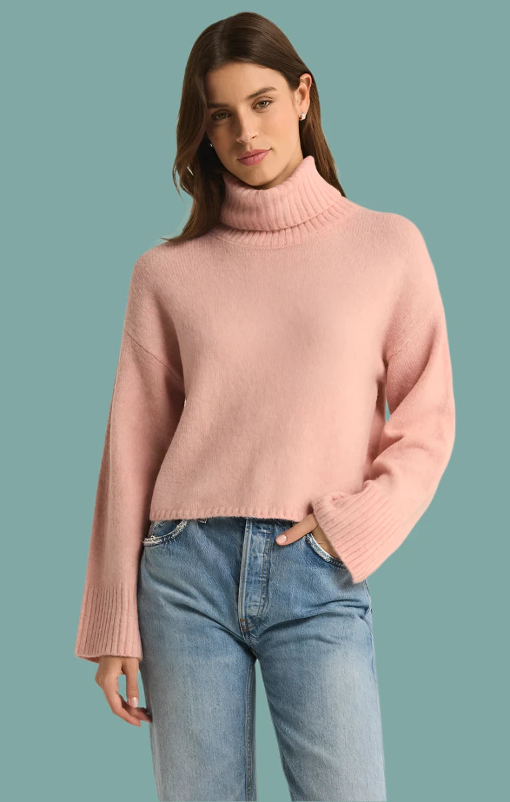 Ursa Sweater Top - Cashmere Pink Classic Women's Tweed