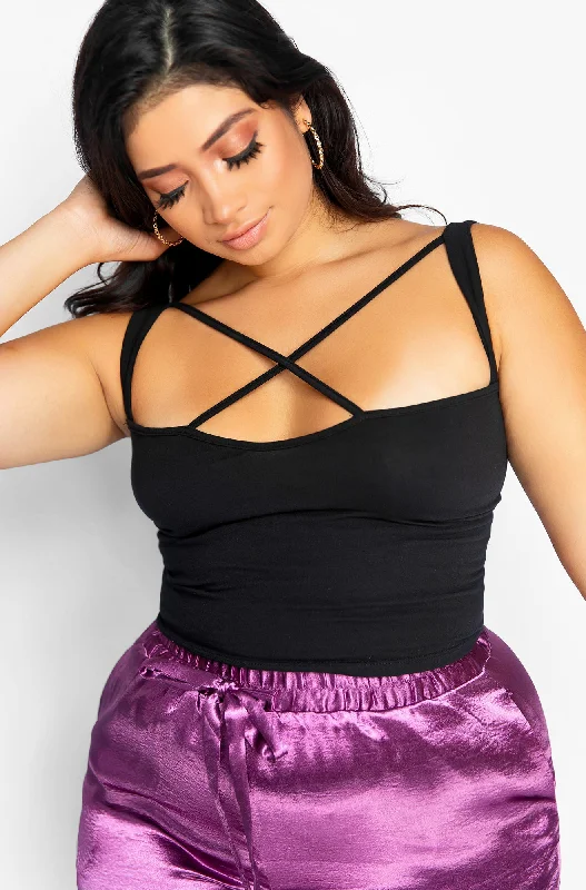 Night Owl Caged Crop Top French