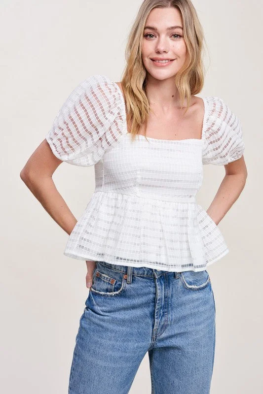Confidently Cute Top - White Relaxed Women's 