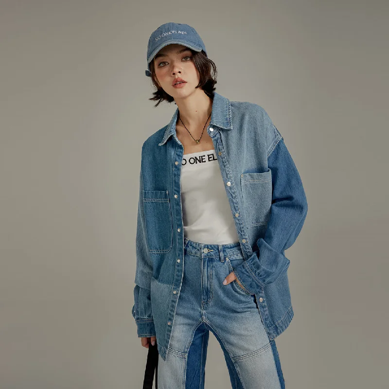 Color Matching Denim Shirt Sustainable Organic