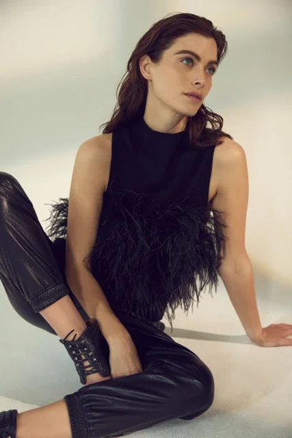 Anya Top in Black Sophisticated Women's Tailored