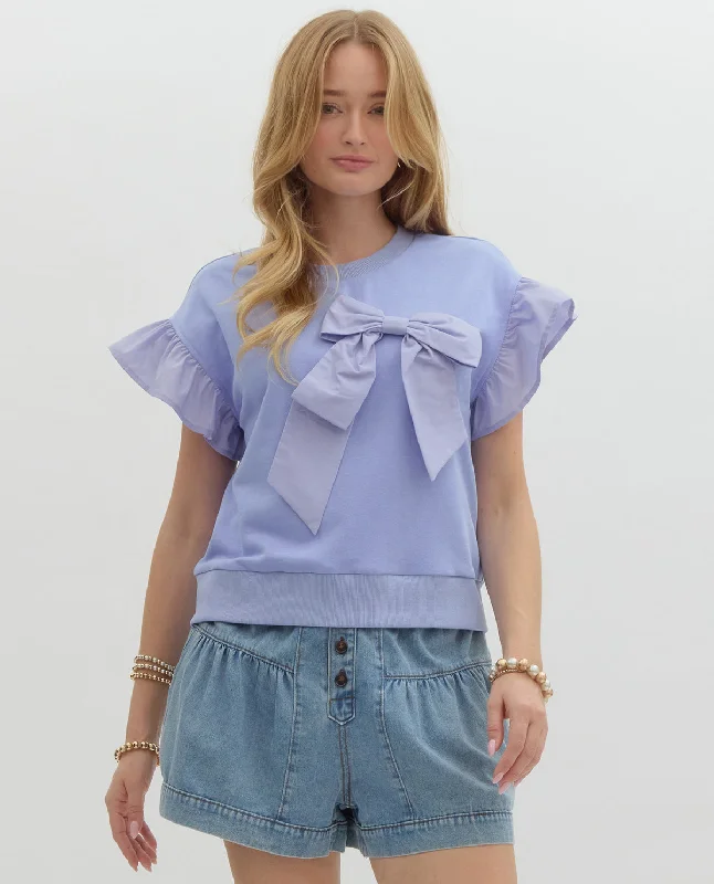 Bold Embellished Bow Top Business