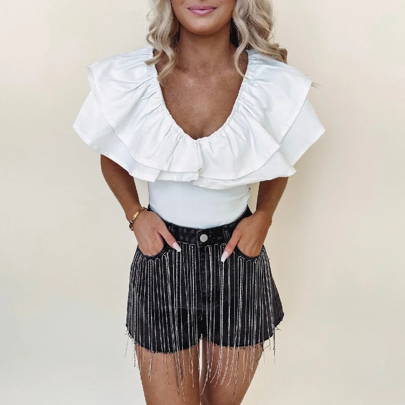 Emma Ruffle Bodysuit Confident Women's Power