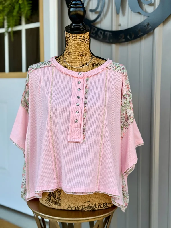 Hope Floral Patch Top Sporty Women's Athleisure 