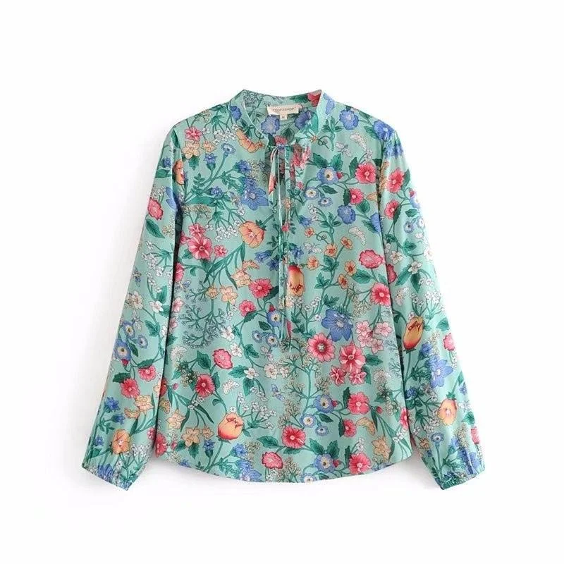 FLORAL BOHO BLOUSE Country