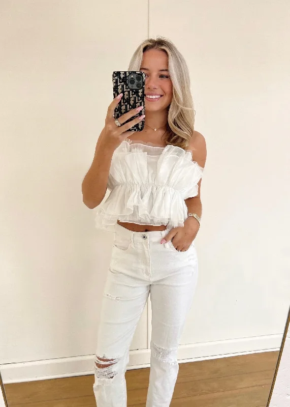 Isabel Top - White Bold Women's Statement